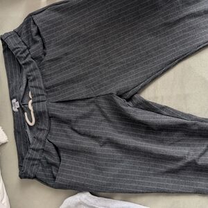 Gray Pinstripe Joggers - Roughtly XXL From One Bone